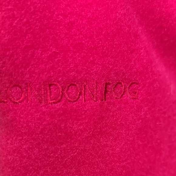 London Fog Red Kids Pea Coat with Bow - Picture 5 of 6